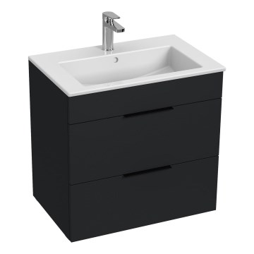 JIKA H4536021763521 - Ντουλάπι μπάνιου CUBE με νιπτήρα, 60,7x65 cm, μαύρο