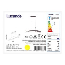 Lucande - LED Dimmable κρεμαστό φωτιστικό οροφής ράγα MARIJA LED/22W/230V