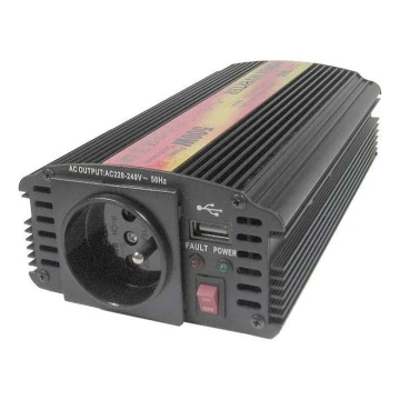 -Inverter μετατροπέας τάσης 500W/12/230V + USB