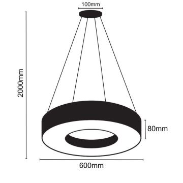  Κρεμαστό φωτιστικό οροφής LED LED/30W/230V 4000K διάμετρος 60 cm