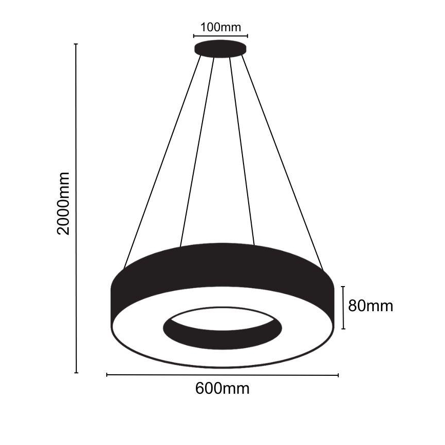  Κρεμαστό φωτιστικό οροφής LED LED/30W/230V 4000K διάμετρος 60 cm