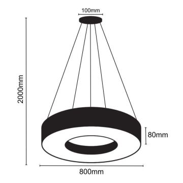  Κρεμαστό φωτιστικό οροφής LED LED/40W/230V 4000K διάμετρος 80 cm