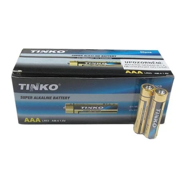 60 τεμάχια Αλκαλικές μπαταρίες TINKO AAA 1,5V