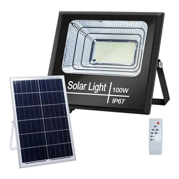 Aigostar - LED Dimmable ηλιακός προβολέας LED/100W/3,2V IP67 + RC