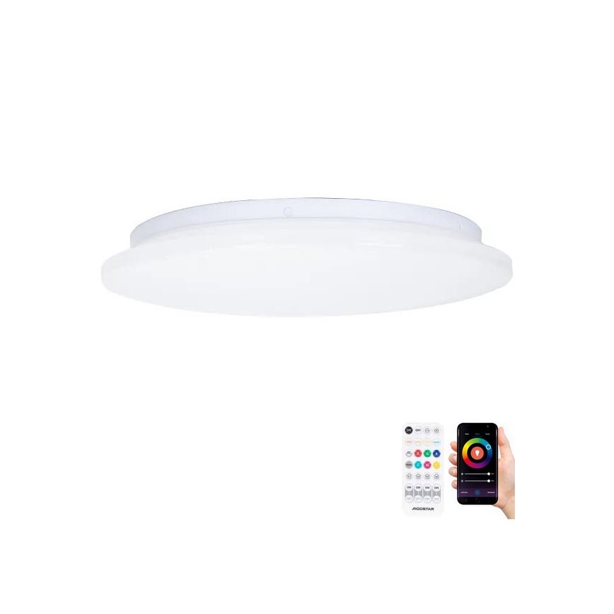 Aigostar - LED RGBW Φωτιστικό οροφής μπάνιου LED/18W/230V 3000-6500K IP44 + τηλεχειριστήριο