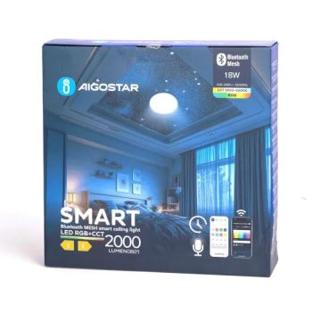 Aigostar - LED RGBW Φωτιστικό οροφής μπάνιου LED/18W/230V 3000-6500K IP44 + τηλεχειριστήριο