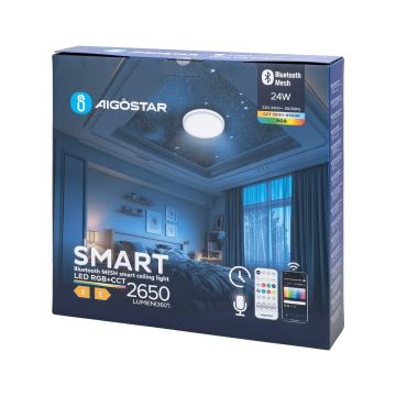 Aigostar - LED RGBW Φωτιστικό οροφής μπάνιου LED/24W/230V 3000-6500K IP44 + τηλεχειριστήριο