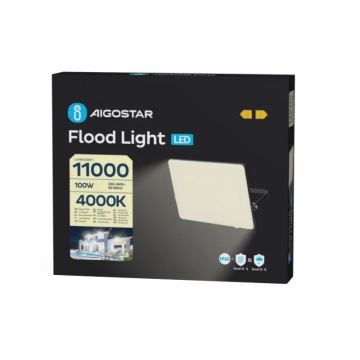 Aigostar - LED Προβολέας LED/100W/230V 4000K IP65 μαύρο