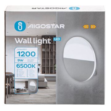 Aigostar - Φωτιστικό τοίχου LED LED/9W/230V 6500K λευκό