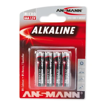 Ansmann 09630 LR03 AAA RED - 4 τμχ αλκαλικές μπαταρίες 1.5V
