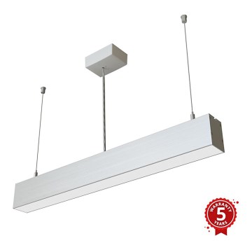 APLED -  Κρεμαστό φωτιστικό οροφής LED LOOK LED/23W/230V 4000K 60 cm ασημί