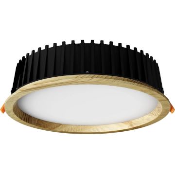 APLED - Χωνευτό φωτιστικό οροφής LED RONDO WOODLINE LED/18W/230V 3000K διάμετρος 26 cm πεύκο μασίφ ξύλο