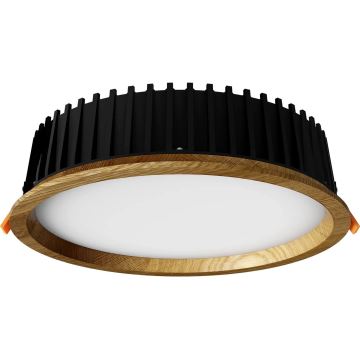 APLED - Χωνευτό φωτιστικό οροφής LED RONDO WOODLINE LED/18W/230V 4000K διάμετρος 26 cm δρυς μασίφ ξύλο