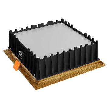 APLED - Χωνευτό φωτιστικό οροφής LED SQUARE WOODLINE LED/12W/230V 4000K 17x17 cm δρυς μασίφ ξύλο