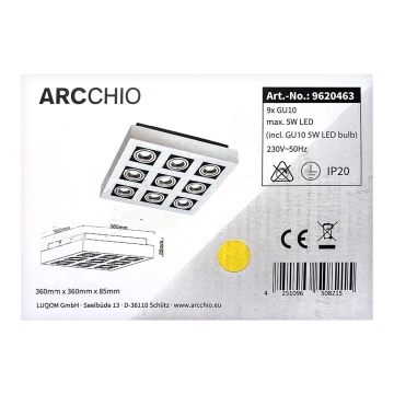 Arcchio - LED Σποτ VINCE 9xGU10/230V
