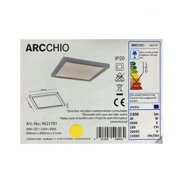 Arcchio - Φωτιστικό οροφής LED Dimmable SOLVIE LED/20W/230V