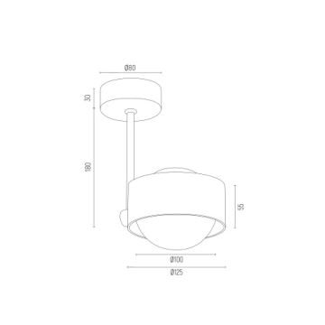 Argon 8568 - Κρεμαστό φωτιστικό μπάνιου MASSIMO PLUS 1xG9/6W/230V IP44 χρυσαφί