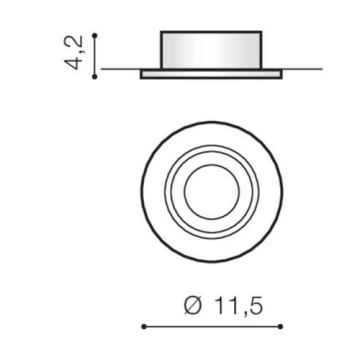 Azzardo AZ1729 - Χωνευτό φως REMO 1xGU10/50W/230V