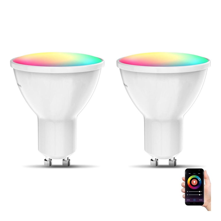 B.K. Licht 1263 - ΣΕΤ 2x Λαμπτήρας dimming LED RGB GU10/5,5W/230V Wi-Fi Tuya