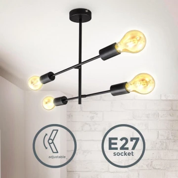 B.K. Licht 1343 - Κρεμαστό φωτιστικό 4xE27/60W/230V