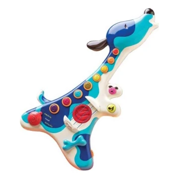 B-Toys - Παιδική ηλεκτρική κιθάρα Σκύλος Woofer 3xAA