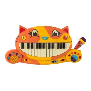 B-Toys - Παιδικό πιάνο με μικρόφωνο Cat 4xAA