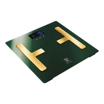 BerlingerHaus - Ψηφιακή ζυγαριά με οθόνη LCD 2xAAA πράσινο/χρυσό