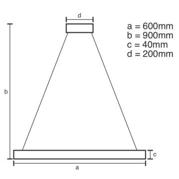 Brilagi - Led Dimmable κρεμαστό φωτιστικό οροφής CIRCLE LED/42W/230V 3000-6500K + τηλεχειριστήριο