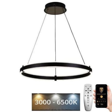 Brilagi - Led Dimmable κρεμαστό φωτιστικό οροφής CIRCLE LED/85W/230V 3000-6500K μαύρο + τηλεχειριστήριο