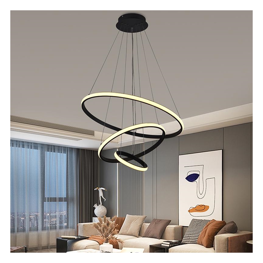 Brilagi - Led Dimmable κρεμαστό φωτιστικό οροφής CIRCLE LED/90W/230V 3000-6500K + τηλεχειριστήριο