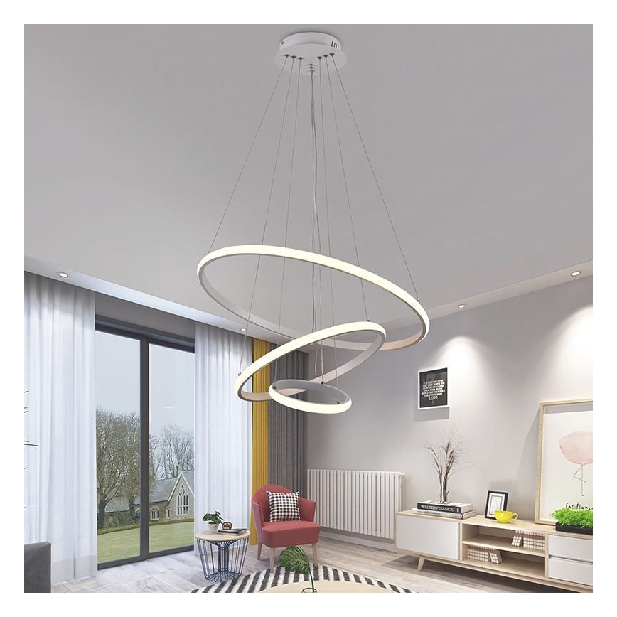 Brilagi - Led Dimmable κρεμαστό φωτιστικό οροφής CIRCLE LED/90W/230V 3000-6500K + τηλεχειριστήριο