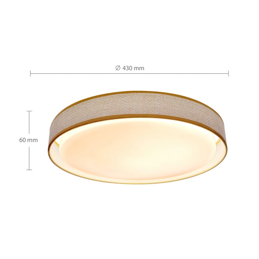 Brilagi - LED Dimmable φωτιστικό οροφής KIANIA LED/48W/230V 3000-6500K διάμετρος 43 cm + τηλεχειριστήριο