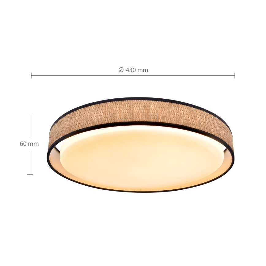 Brilagi - LED Dimmable φωτιστικό οροφής PILAR LED/48W/230V 3000-6500K διάμετρος 43 cm + τηλεχειριστήριο