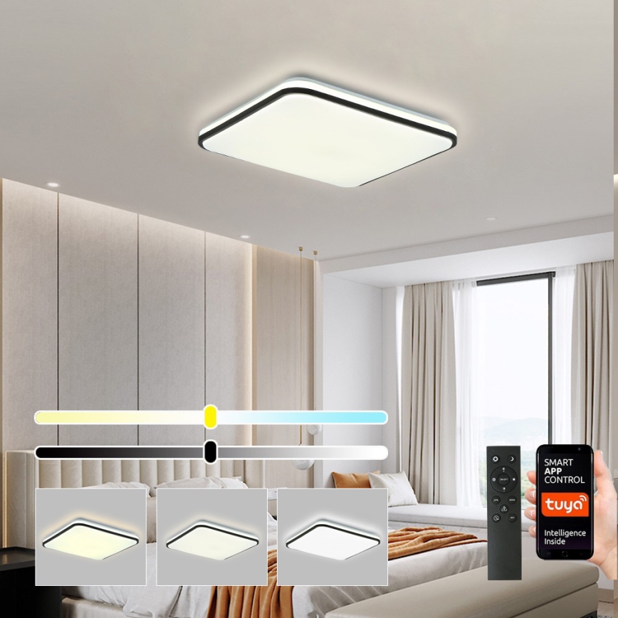 Brilagi - LED Dimmable φωτιστικό οροφής SMART LED/36W/230V 3000-6000K 45x45 cm Wi-Fi Tuya + τηλεχειριστήριο