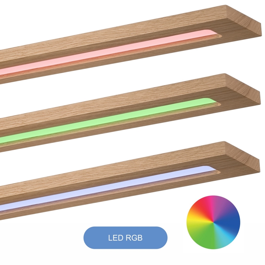 Brilagi - LED RGBW Πάνελ dimming WOODY FRAME LED/34W/230V 2700-6500K δρυς + τηλεχειριστήριο