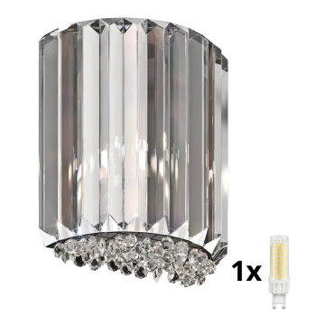 Brilagi - LED Κρυστάλλινο επιτοίχιο φωτιστικό GLAMOUR 1xG9/42W/230V