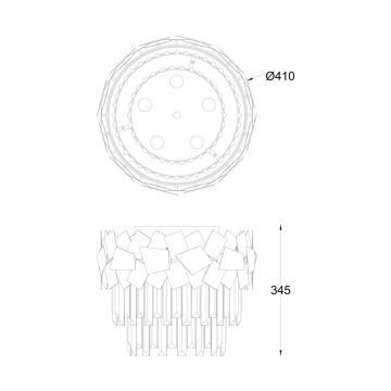 Brilagi - LED Κρυστάλλινο φωτιστικό οροφής MIRAGE 5xE14/40W/230V