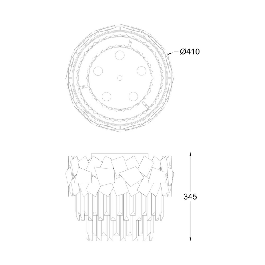 Brilagi - LED Κρυστάλλινο φωτιστικό οροφής MIRAGE 5xE14/40W/230V