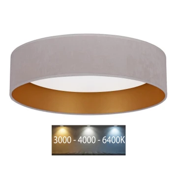 Brilagi - LED Φωτιστικό οροφής VELVET LED/24W/230V 3000/4000/6400K κρεμ/χρυσό