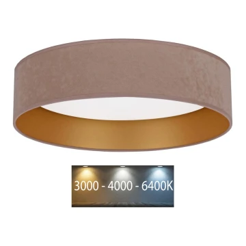 Brilagi - LED Φωτιστικό οροφής VELVET LED/24W/230V 3000/4000/6400K μπεζ/χρυσό
