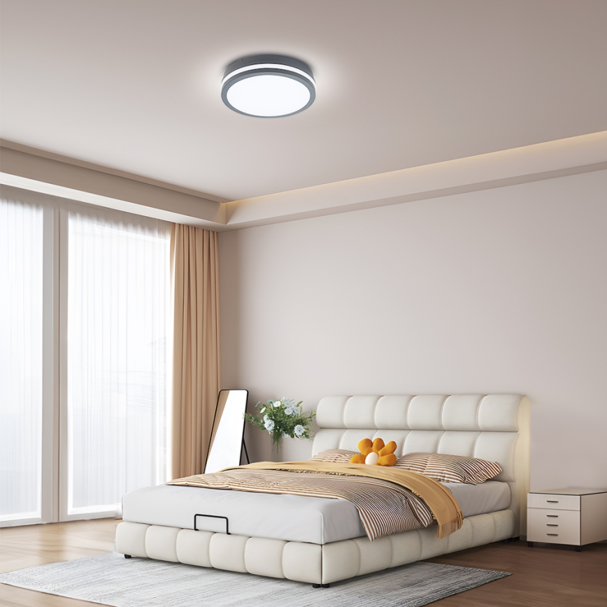 Brilagi - Φωτιστικό εξωτερικού χώρου LED BENE LED/24W/230V διάμετρος 26 cm ανθρακί IP54