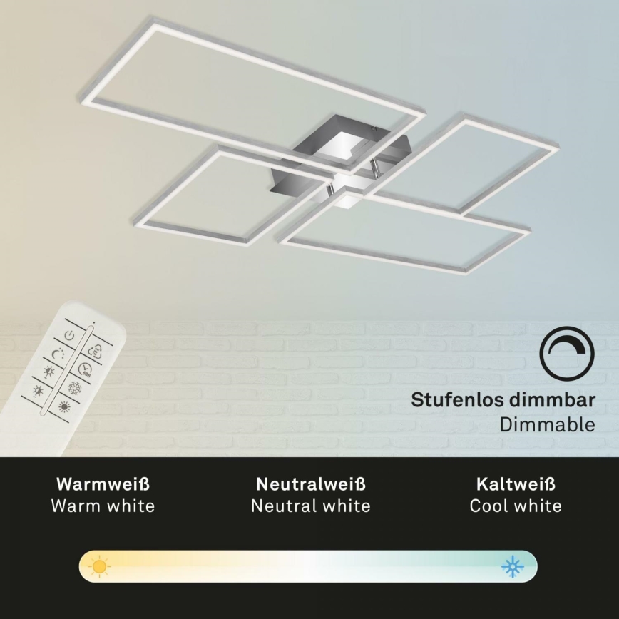 Brilo 3170-018 -Πλαφονιέρα οροφής ντιμαριζόμενη LED FRAME LED/51W/230V 2700-5000K + τηλεχειριστήριο