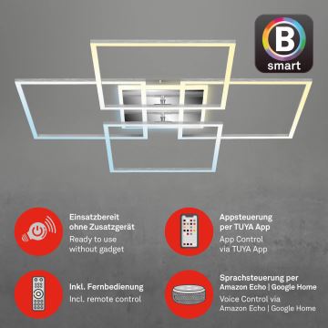 Brilo - Πλαφονιέρα οροφής LED ντιμαριζόμενη FRAME LED/50W/230V 2700-6500K Wi-Fi Tuya + τηλεχειριστήριο