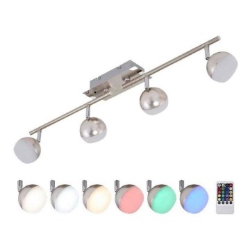 Briloner 2040-042 - LED RGB Dimmable σποτ BAFFLE 4xLED/3,3W/230V + τηλεχειριστήριο