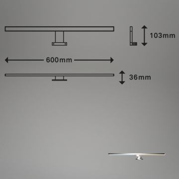 Briloner 2299-018 - LED Dimmable φωτισμός καθρέφτη μπάνιου COOL&COSY LED/8W/230V 2700/4000K IP44