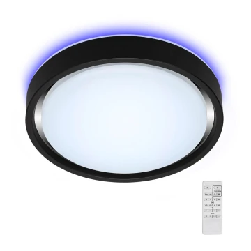 Briloner 3227-015 - LED RGB dimmable φωτιστικό οροφής με αισθητήρα TALENA LED/24W/230V μαύρο + τηλεχειριστήριο