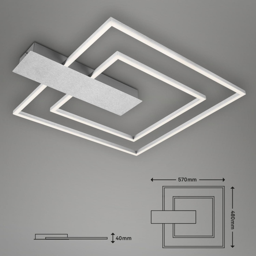 Briloner 3545-018 - LED Dimmable φωτιστικό οροφής NICO LED/25W/230V χρώμιο