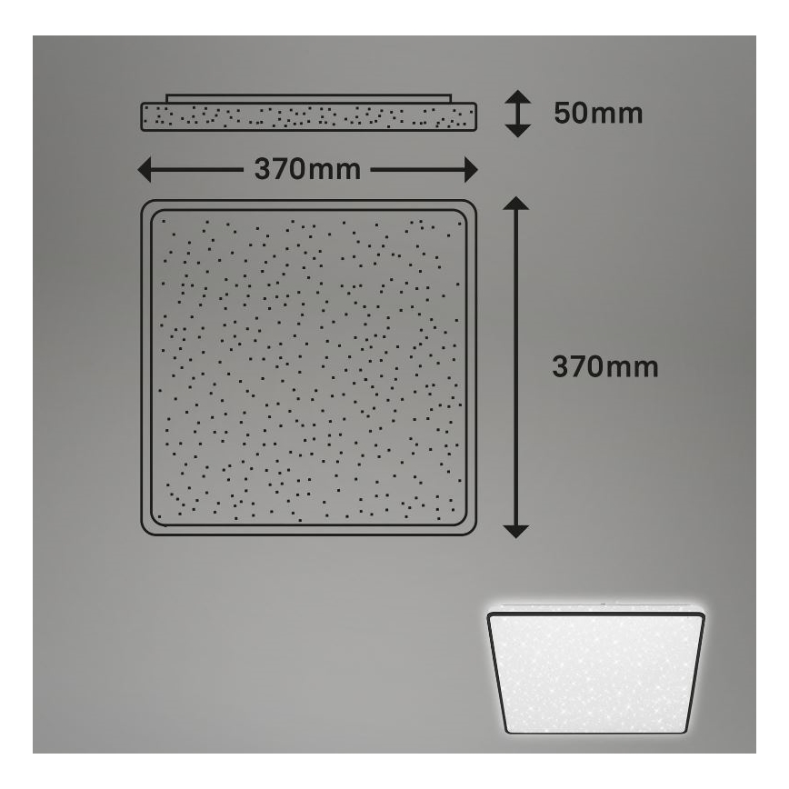 Briloner 3749-415 - Φωτιστικό οροφής LED LINO LED/24W/230V μαύρο