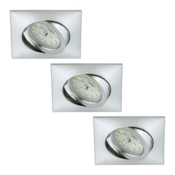 Briloner 6997-039 - ΣΕΤ 3x Χωνευτό Φωτιστικό μπάνιου LED LED/5W/230V IP23