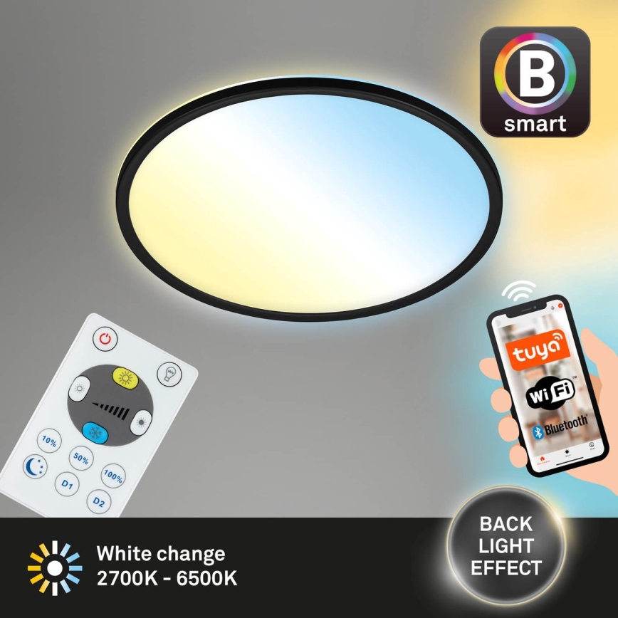 Briloner 7059-015 - LED Dimmable φωτιστικό οροφής SLIM LED/22W/230V 2700-6500K Wi-Fi Tuya + τηλεχειριστήριο